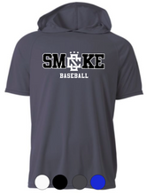 Load image into Gallery viewer, ADULT A4 Drifit Hooded Short Sleeve Tee- Smoke Baseball/Softball
