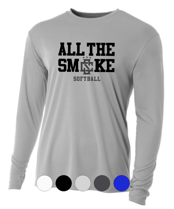 ADULT A4 Drifit Long Sleeve Tee - All The Smoke