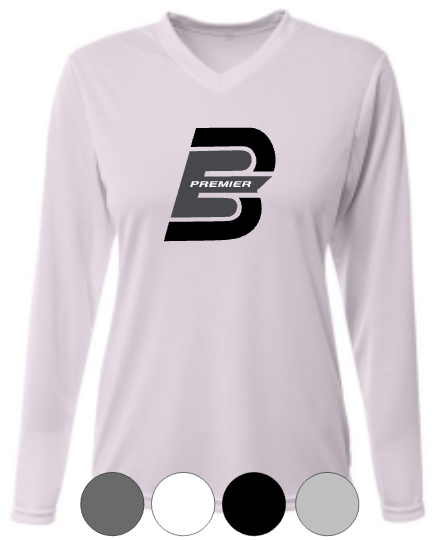 WOMENS A4 Drifit Sprint Performance V-Neck Long Sleeve Tee- Bandits Elite Premier