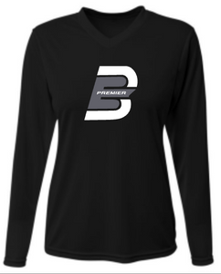 WOMENS A4 Drifit Sprint Performance V-Neck Long Sleeve Tee- Bandits Elite Premier