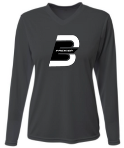 WOMENS A4 Drifit Sprint Performance V-Neck Long Sleeve Tee- Bandits Elite Premier