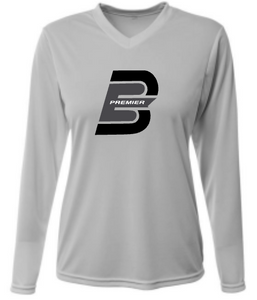 WOMENS A4 Drifit Sprint Performance V-Neck Long Sleeve Tee- Bandits Elite Premier