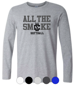 ADULT Gildan Ultra Cotton Long Sleeve Tee-All The Smoke Baseball/Softball