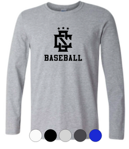 ADULT Gildan Ultra Cotton Long Sleeve Tee- CS Logo Baseball/Softball