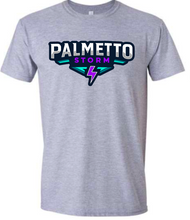 Load image into Gallery viewer, ADULT Gildan Softstyle Short Sleeve Tee- 64000- Palmetto Storm Bolt
