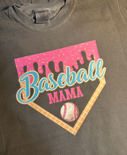 Load image into Gallery viewer, ADULT Baseball Mama Icecream Drip Plate - Comfort Colors shirt
