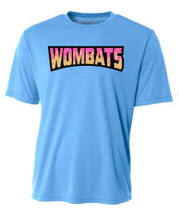 ADULT A4 Drifit Short Sleeve- Icecream Wombats Design