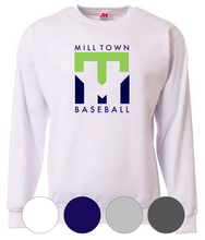 Load image into Gallery viewer, ADULT/YOUTH - Mill Town Baseball Design- Crewneck Sweatshirt
