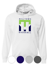 Load image into Gallery viewer, ADULT/YOUTH - Mill Town Baseball Design- Hooded Sweatshirt
