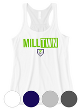 Load image into Gallery viewer, Womens Fit- Mill Twn HEA- Bella + Canvas Flowy Racerback Tank
