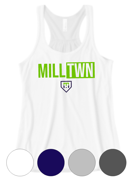 Womens Fit- Mill Twn HEA- Bella + Canvas Flowy Racerback Tank