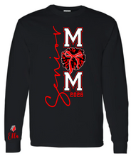 Load image into Gallery viewer, Adult/Unisex LONG SLEEVE TEE- Senior ****MOM**** 2026 South Point Red Raiders Dance Team, XL Print
