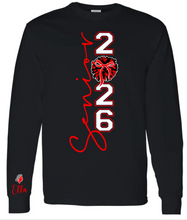 Load image into Gallery viewer, Adult/Unisex LONG SLEEVE TEE- Senior 2026 South Point Red Raiders Dance Team, XL Print
