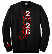 Load image into Gallery viewer, Adult/Unisex Crewneck Sweatshirt- Senior 2026 South Point Red Raiders Dance Team XL Print
