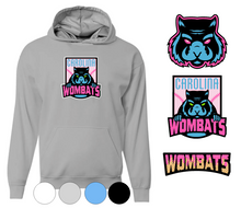 Load image into Gallery viewer, YOUTH A4 Drifit Hooded Sweatshirt- Icecream Wombats Design
