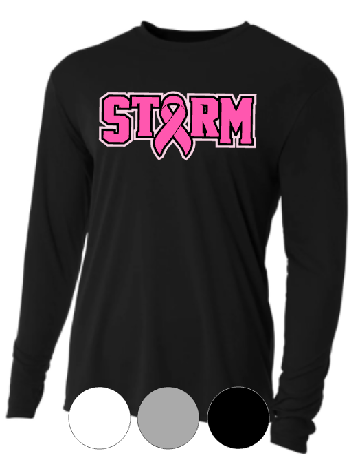 *YOUTH* Long Sleeve Tee- Pinkout Storm