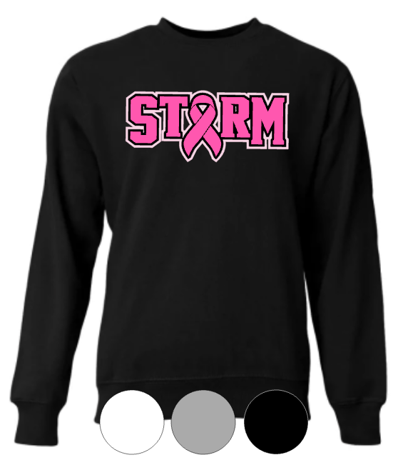 *YOUTH* Crewneck Sweatshirt- Pinkout Storm