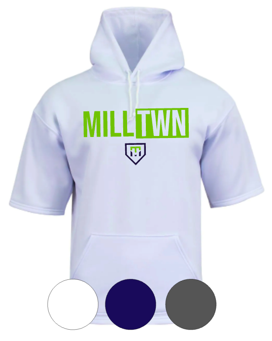 ADULT/YOUTH - Mill Twn HEA Design- Hooded SHORT SLEEVE **SWEATSHIRT**