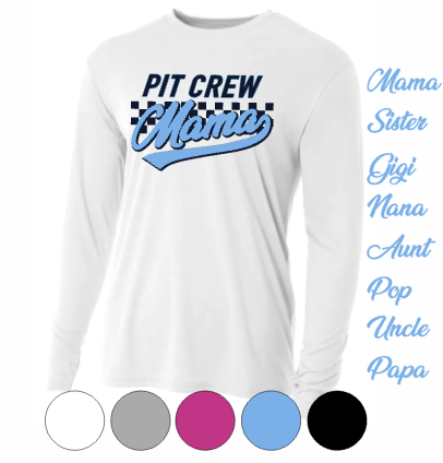 Adult & Youth- Pit Crew Custom -Long Sleeve TEE