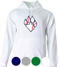 Load image into Gallery viewer, Adult &amp; Youth- FC Baseball Paw- Cotton or Drifit Hooded Sweatshirt
