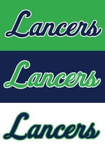 Load image into Gallery viewer, Adult &amp; Youth- LANCERS Script, CUSTOM #- Drifit Hooded TEE **Short OR Long Sleeves**
