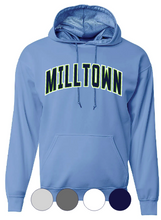 Load image into Gallery viewer, ADULT/YOUTH - Mill Town Arched Block- Hooded Sweatshirt
