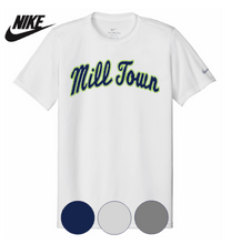 Load image into Gallery viewer, Nike Swoosh Sleeve rLegend Adult Tee NKDX8730- Mill Town Arched Script
