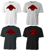 Load image into Gallery viewer, WOMENS FIT- Smith Elite Basketball- Drifit OR Cotton SHORT Sleeve Red/Black Logo
