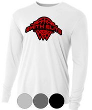 Load image into Gallery viewer, Adult OR Youth- Smith Elite Basketball- Drifit OR Cotton LONG Sleeve Red/Black Logo
