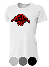 Load image into Gallery viewer, WOMENS FIT- Smith Elite Basketball- Drifit OR Cotton SHORT Sleeve Red/Black Logo

