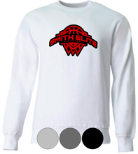 Load image into Gallery viewer, Adult OR Youth- Smith Elite Basketball- Cotton or Drifit Crewneck Sweatshirt- Red/Black Logo

