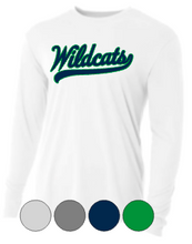Load image into Gallery viewer, Adult &amp; Youth- Wildcats Script -Drifit OR Cotton Long Sleeve
