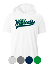 Load image into Gallery viewer, Adult &amp; Youth- Wildcats Script -Drifit Hooded TEE **Short OR Long Sleeves**
