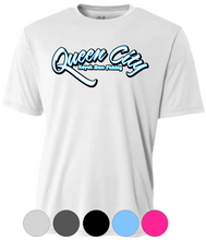 Load image into Gallery viewer, Adult &amp; Youth- Queen City Kayak Bass Fishing *front design only* -Drifit SHORT or LONG Sleeve Drifit Tee
