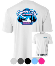 Load image into Gallery viewer, Adult &amp; Youth- Queen City Kayak Bass Fishing *front AND back* -Drifit SHORT or LONG Sleeve Drifit Tee
