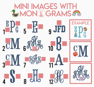 Monogram with MINI image samples