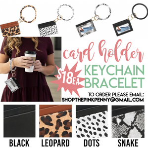 Card Holder Keychain Bracelet