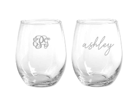 Personalzied Etched Glassware {SET OF 2 PRICING}