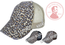 Load image into Gallery viewer, Leopard Embroidered Monogram Hat
