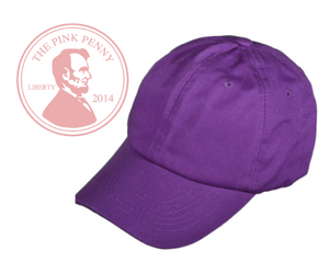 "Purple"-  Monogramed Hat